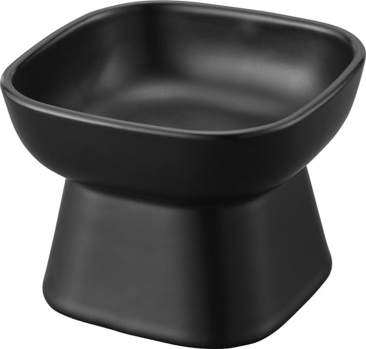 Yamazaki voerbak kat hond - keramisch - tower - zwart