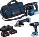 Bosch professional 18v toolkit - combiset - gsr 18v-65 + gws 18v-8 + gbh 18v-22 + 2x gba 18v 4.0 ah accu en gal 18v-40 lader