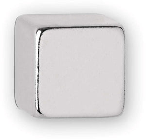 Maul magneet neodymium - kubus - zilver - metaal - 10 stuks - 1 x 1 x 1 cm
