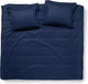 Damai linea - dekbedovertrek - 200x200 220 cm - tweepersoons - indigo + 2 kussenslopen 60x70