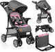 Lionelo emma plus buggy en kinderwagen - licht en duurzaam - verstelbare rugleuning tot ligstand - xxl luifel met venster - grote mand - organizer en tas - schokdempers - 5-punts gordel - tot 15 kg - compact inklapbaar