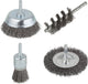 Wolfcraft draadborstel set | ronde schacht | 4-delig | 1 set - 2133000