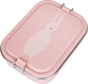 Trixie brooddoos groot - mrs. rabbit - rsv lunchbox voor kinderen - makkelijk te openen broodtrommel - 2 vakken - groen