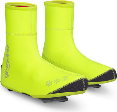 Gripgrab - arctic hi-vis waterproof strenge winter wielren overschoenen - geel hi-vis - unisex - maat s