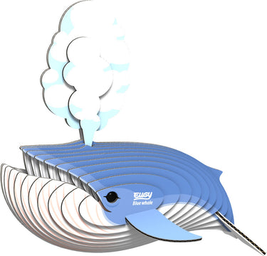 Eugy 3d puzzel - blauwe vinvis - zeedieren - duurzaam - verzamel ze allemaal - 6 jaar