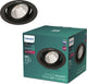 Philips led philips pomeron inbouwspot - sceneswitch - 5w - warmwit licht - zwart