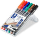 Staedtler lumocolor m permanent pen - box 6 kleuren