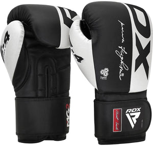 Rdx rex f4 bokshandschoenen - boxing gloves - wit , zwart - 12 oz