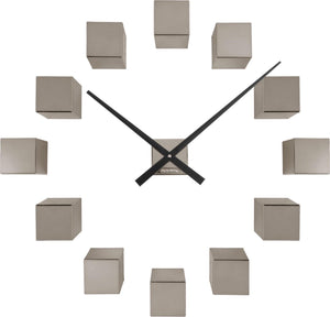 Karlsson wandklok diy cubic metallic - grijs - 40x5.5x40cm - wandklok scandinavisch