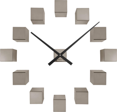 Karlsson wandklok diy cubic metallic - grijs - 40x5.5x40cm - wandklok scandinavisch
