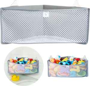 Munchkin high 'n dry opbergnet voor badspeelgoed - badorganizer - met sterke zuignap - exclusief speelgoed - grijs