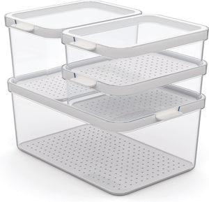 Rotho - set koelkastorganizer 4 stuks cauma 4,65 l + 2,15 l + 2 x 1,2 l