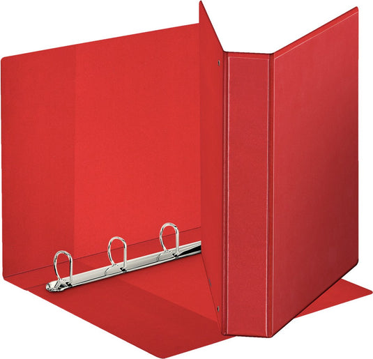 Esselte deluxe panorama ringband a4 - 4-rings d-mechanisme - rood