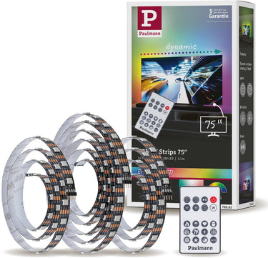 Paulmann entertainled usb led strip tv verlichting 75 inch - rgb+ - 5w - 5v - zwart