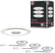 Paulmann premium led-inbouwlamp whirl basisset rond 120 mm 3x4,9w 3x180lm 230v dimbaar 3000k alu gedraaid, satijn