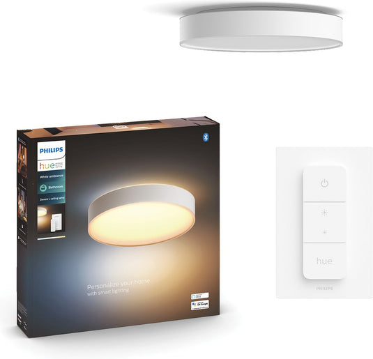 Philips hue devere - ronde led plafondlamp - wit - aanpasbaar wit licht - ø 381mm - slimme verlichting