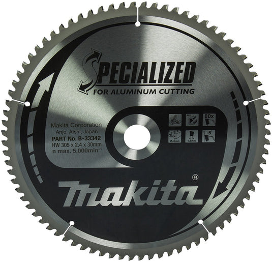 Makita b-33342 cirkelzaagblad aluminium | specialized: aluminium | 305 x 2,4 x 30mm | 80-tands