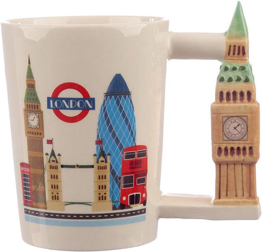 Merkloos sans marque keramiek londen gevormd handvat big ben mok