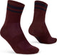 Gripgrab - original stripes crew zomer fietssokken gestreepte retro wielersport sokken coolmax - unisex - donker rood - maat m (41-44)
