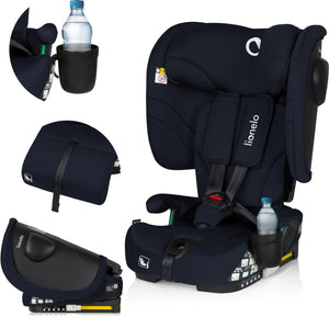 Lionelo nelly i-size autostoel – opvouwbare – 76-150 cm – isofix top tether – 4-standen rugleuning – sips zijbescherming – draagbaar compact – 15-standen hoofdsteun – verkleininzet beenkussen – drankenhouder – ece r129 03 – groep 0+