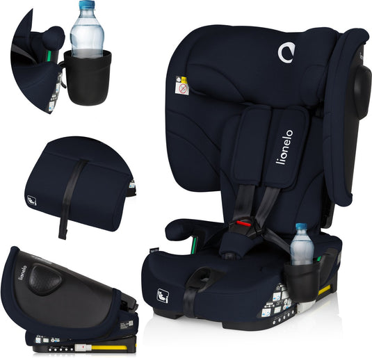 Lionelo nelly i-size autostoel – opvouwbare – 76-150 cm – isofix top tether – 4-standen rugleuning – sips zijbescherming – draagbaar compact – 15-standen hoofdsteun – verkleininzet beenkussen – drankenhouder – ece r129 03 – groep 0+