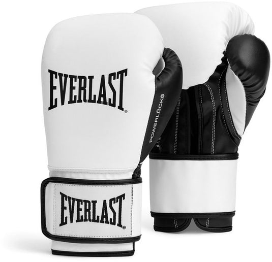 Everlast powerlock og training (kick)bokshandschoenen klittenband, wit zwart, 10-oz 10 oz