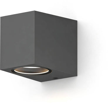 Calex wandlamp downlight sanremo - gu10 - ip54 water- en stofbestendig - geschikt voor binnen en buiten - eenvoudige installatie - rechthoek - antraciet