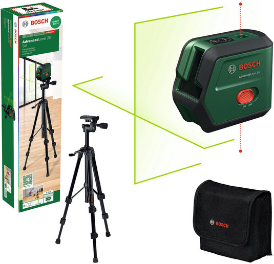 Bosch advancedlevel 2g set - kruislijnlaser inclusief statief