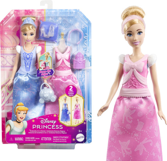 Mattel disney princess assepoester 2-in-1 stories modepop – veranderbare jurken