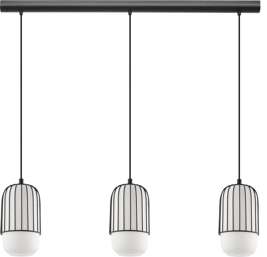 Eglo muleges hanglamp - e27 - 96 cm - zwart wit