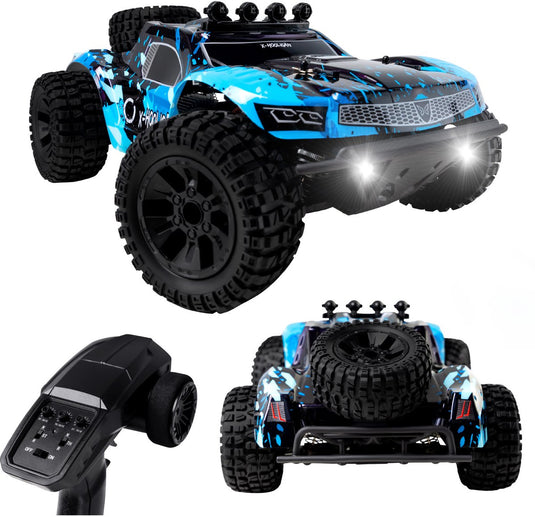 Overmax hooligan - bestuurbare auto - 4x4 wielaandrijving - 35km h - all-terrain - schaal 1:10 - 40 minuten speelplezier - bereik tot 100 meter - 2 oplaadbare accu's - race offroad rc auto volwassenen kinderen - afstandsbestuurbare auto voor buiten