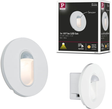Paulmann led-wandinbouwlamp wall rond 78 mm 1,1w 65lm 230v 2700k wit