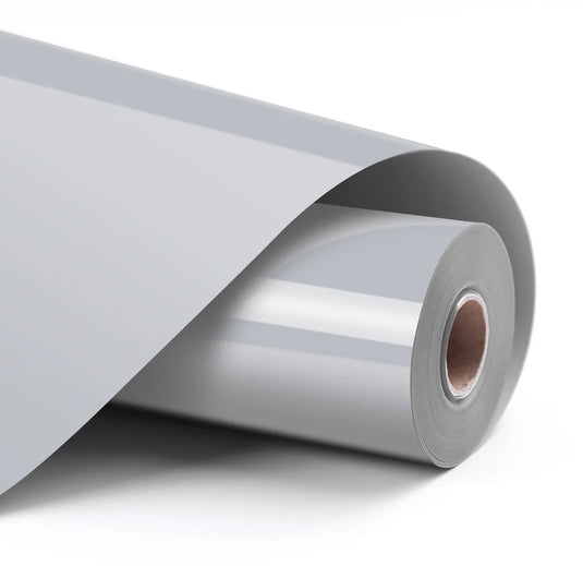 Loklik heat transfer vinyl basic - silver - zilver - 30.5 x 180 cm