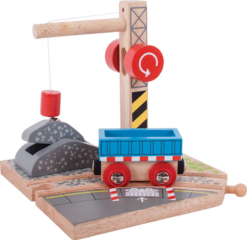 Afbeelding laden in galerijviewer, Bigjigs houten rails - gravel kraan

