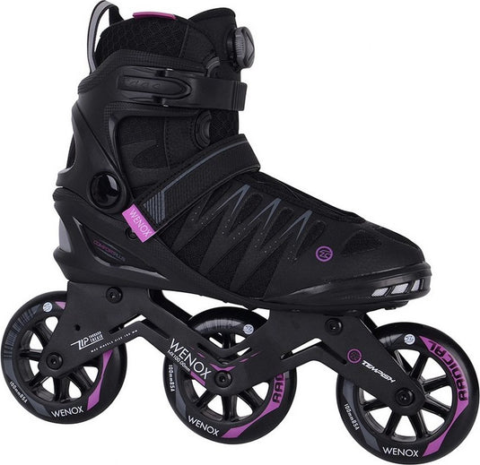 Tempish wenox top 100 dames skeelers – 4x100mm wielen – speed fitness inline skates – zwart roze – maat 39