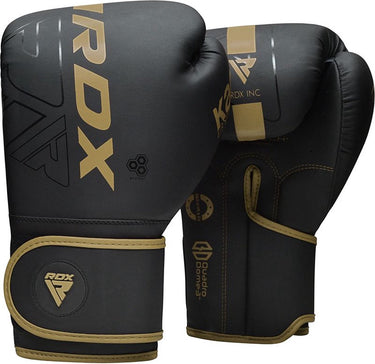 Rdx sports f6 kara bokshandschoenen - boxing gloves - training - vechtsporthandschoenen - boksen - goud - mat - 14 oz