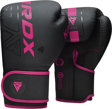 Rdx sports f6 kara bokshandschoenen - boxing gloves - training - vechtsporthandschoenen - boksen - roze - mat - 12 oz