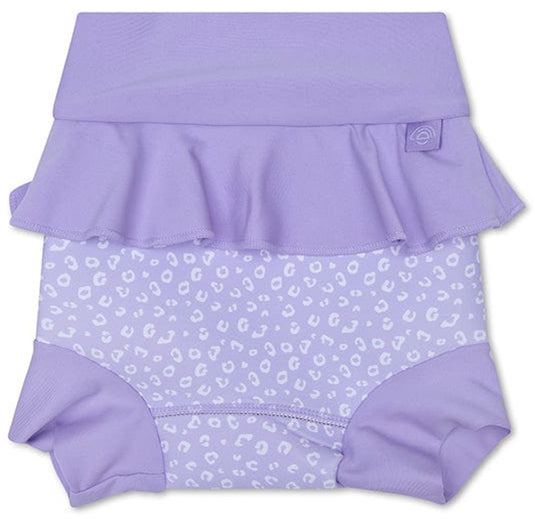 Swim essentials - zwemluier baby - lila - luipaardprint - neopreen