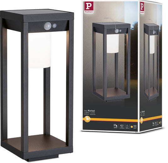 Paulmann solar led-lichtobject solar marisol bewegingsmelder ip44 3000k 350lm zwart