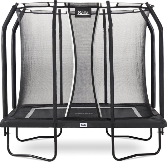 Salta premium black edition - 214 x 153 cm - rechthoekige trampoline met veiligheidsnet - zwart