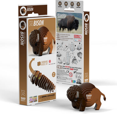 Eugy 3d puzzel - bizon - wilde dieren - duurzaam - verzamel ze allemaal - 6 jaar