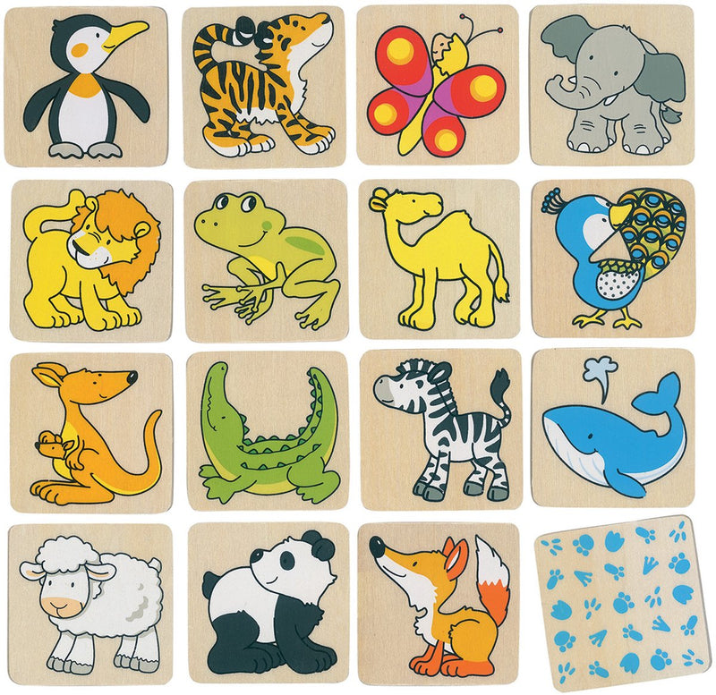 Afbeelding laden in galerijviewer, Goki houten memo dieren, 32dlg.
