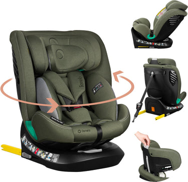 Lionelo bastiaan one i‑size autostoel – 4-in-1 isofix top tether – achterwaarts voorwaarts – 360° draaibare easyturn basis – verstelbare hoofdsteun memory foam – 40–150 cm – lange gebruik hoog veiligheidsniveau