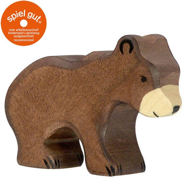 Holztiger bruine beer, klein. 8,5 cm.