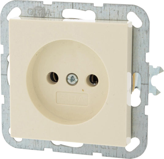 Gira sy55 inbouw stopcontact - 1-voudig - crème