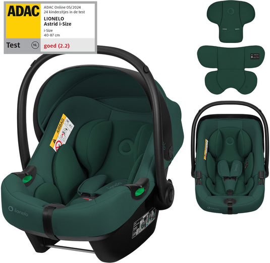 Lionelo astrid i-size autostoel – adac 5-sterren – 40-87 cm – rwf – memory foam – verstelbare hoofdsteun (7 cm) – holmbergs gordels – compatibel met isofix-base kinderwagen – i-size norm – licht veilig