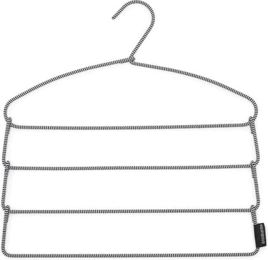 Brabantia soft touch broekenhanger - black white