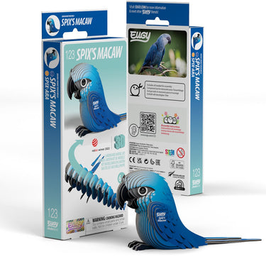 Eugy 3d puzzel - spix' ara - vogels - duurzaam - verzamel ze allemaal - 6 jaar