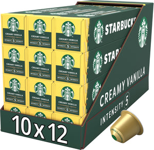 Starbucks by nespresso capsules creamy vanilla - 10 koffiecups x 12 doosjes