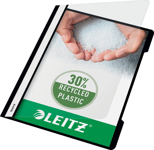 Leitz snelhechter a4 - 30% pre-consumer gerecycled plastic - 25 stuks - zwart